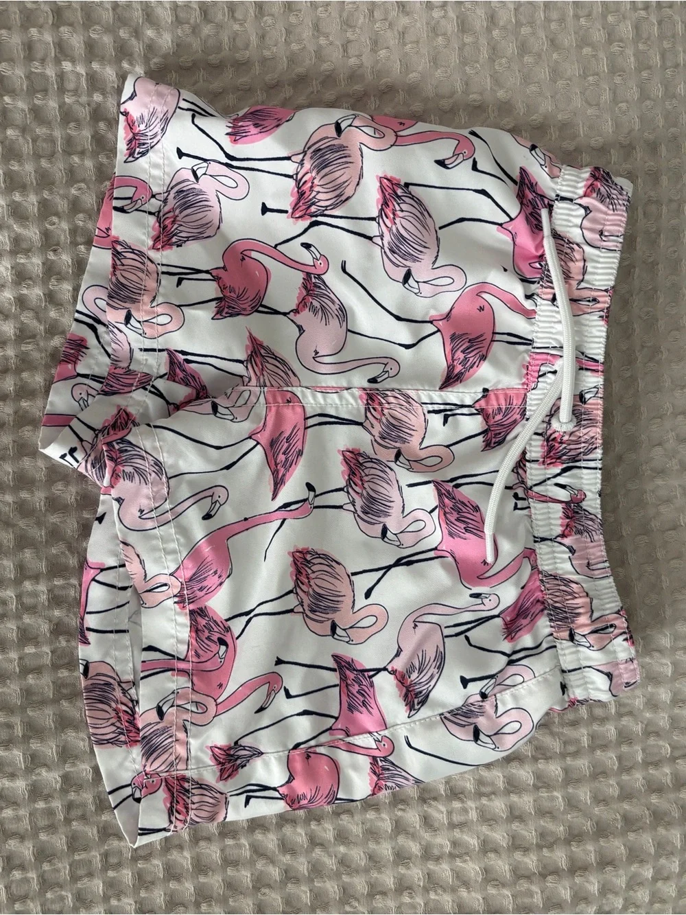 Janie and Jack Pink Flamingo Print Swim Shorts